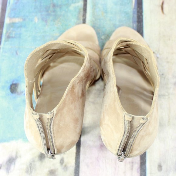 Stuart Weitzman Pump Open Toe Zip Heels Size 10 M - Picture 7 of 8